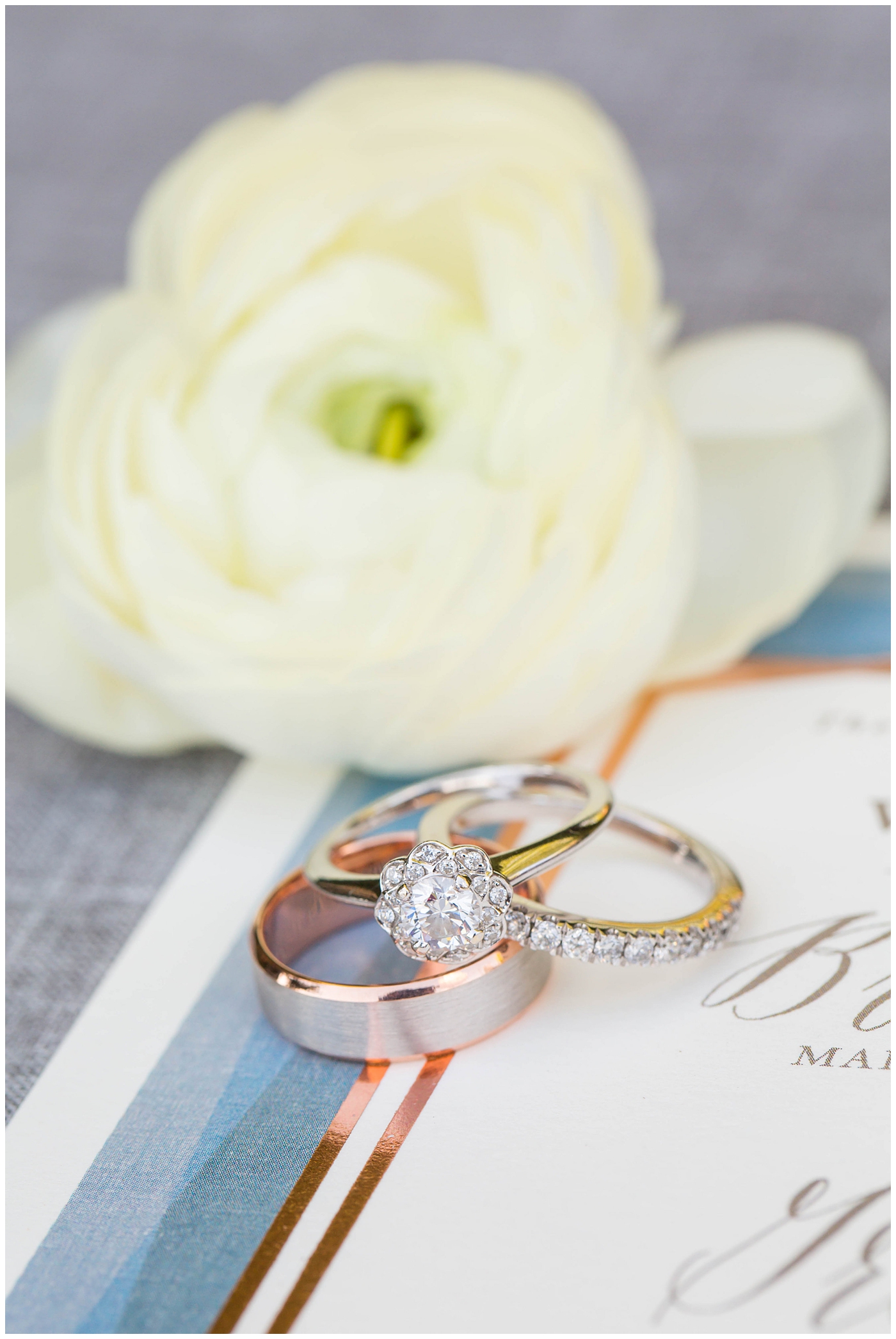 Beautiful wedding ring close up shot