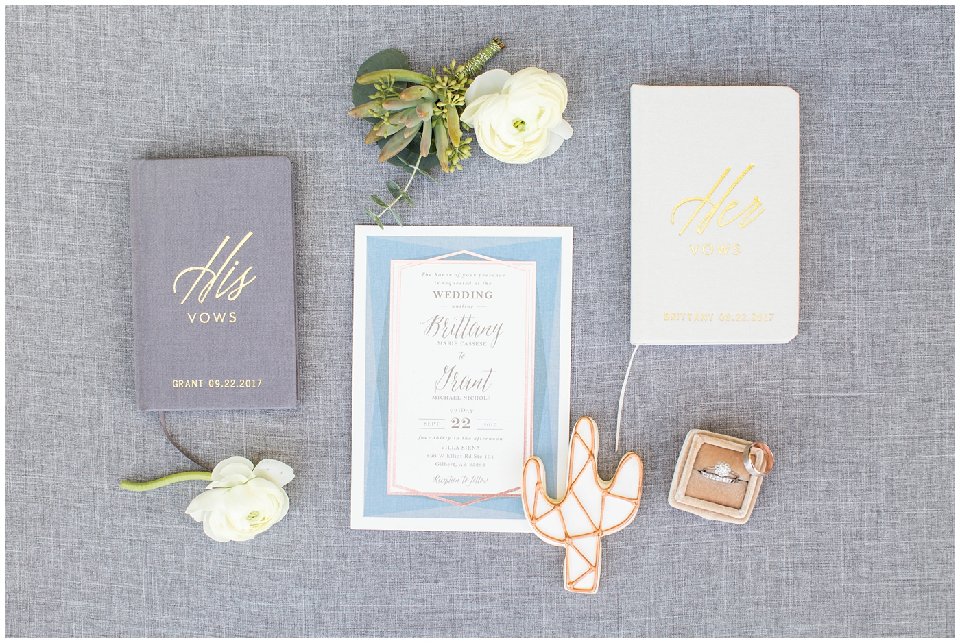 Wedding invitation suite with details