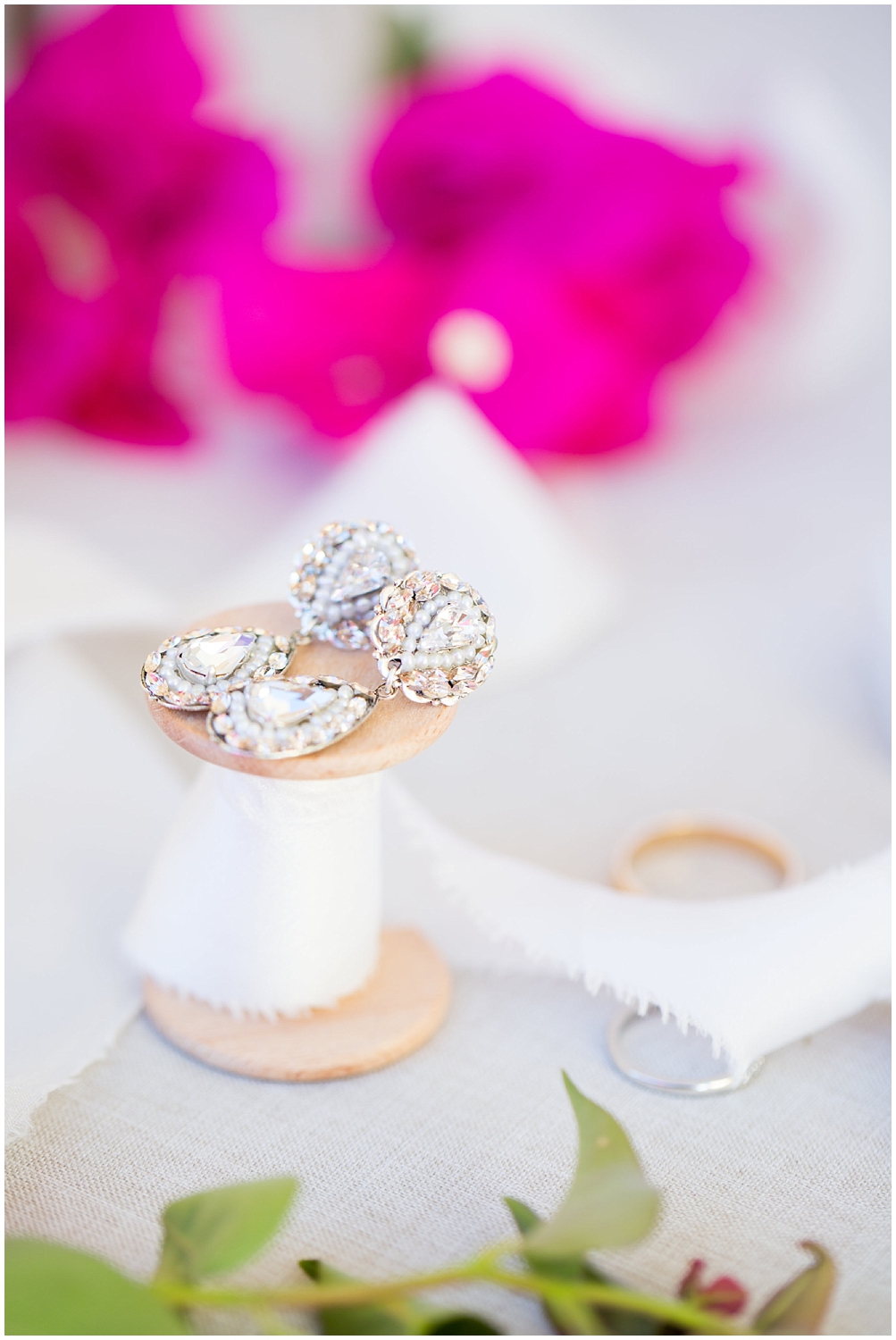 wedding day dangle diamond earrings