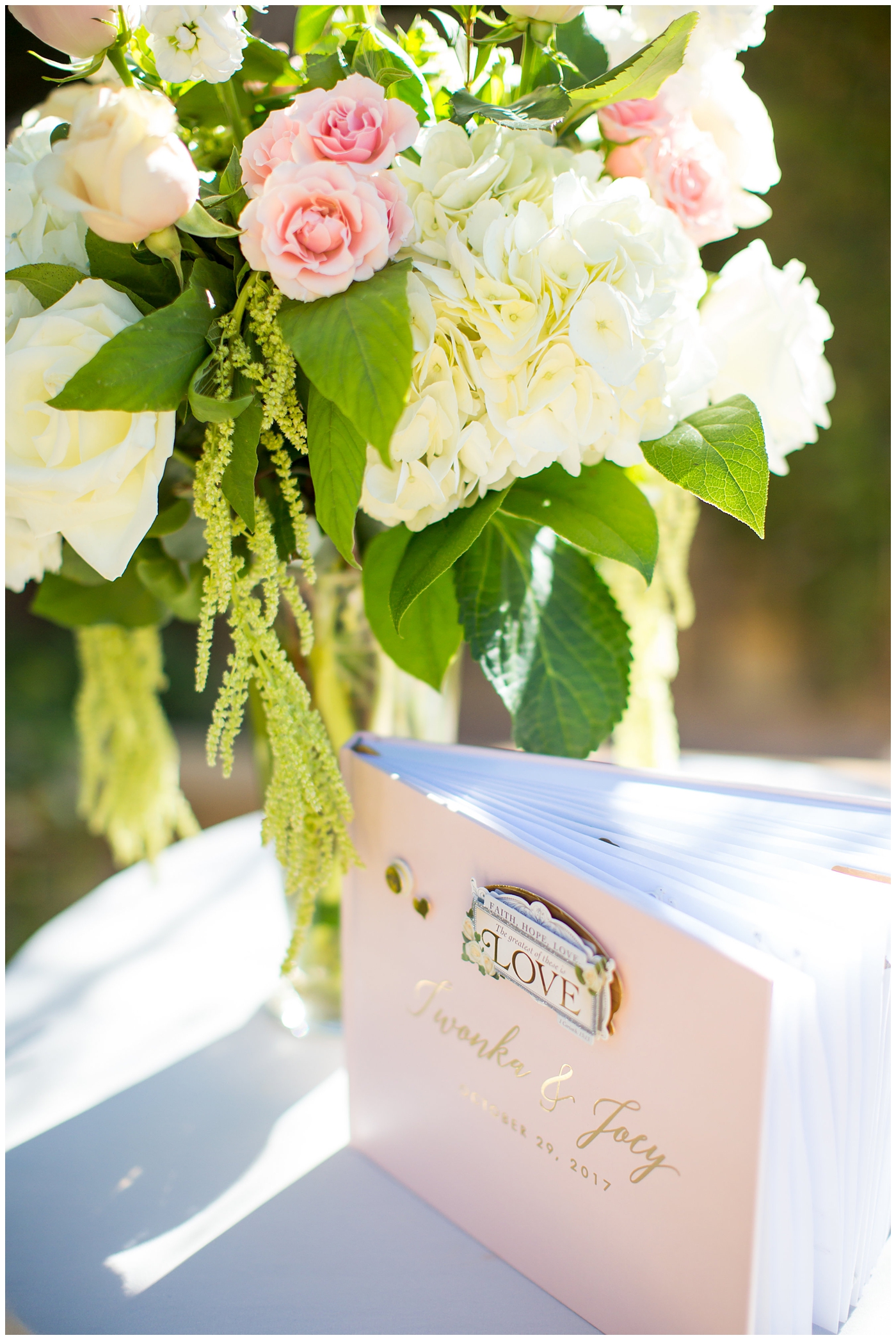 pink guest book