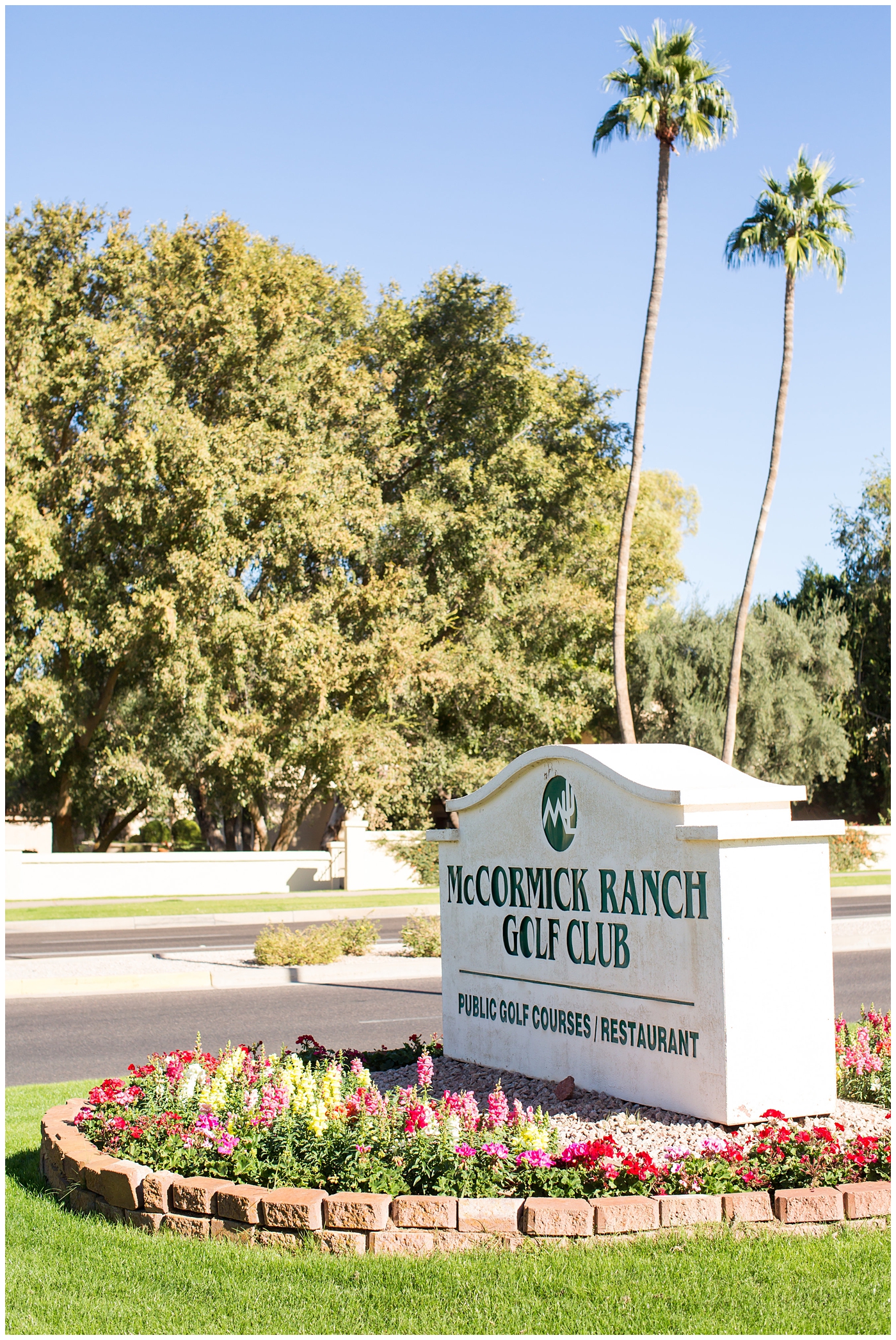 mccormick ranch sign on wedding day