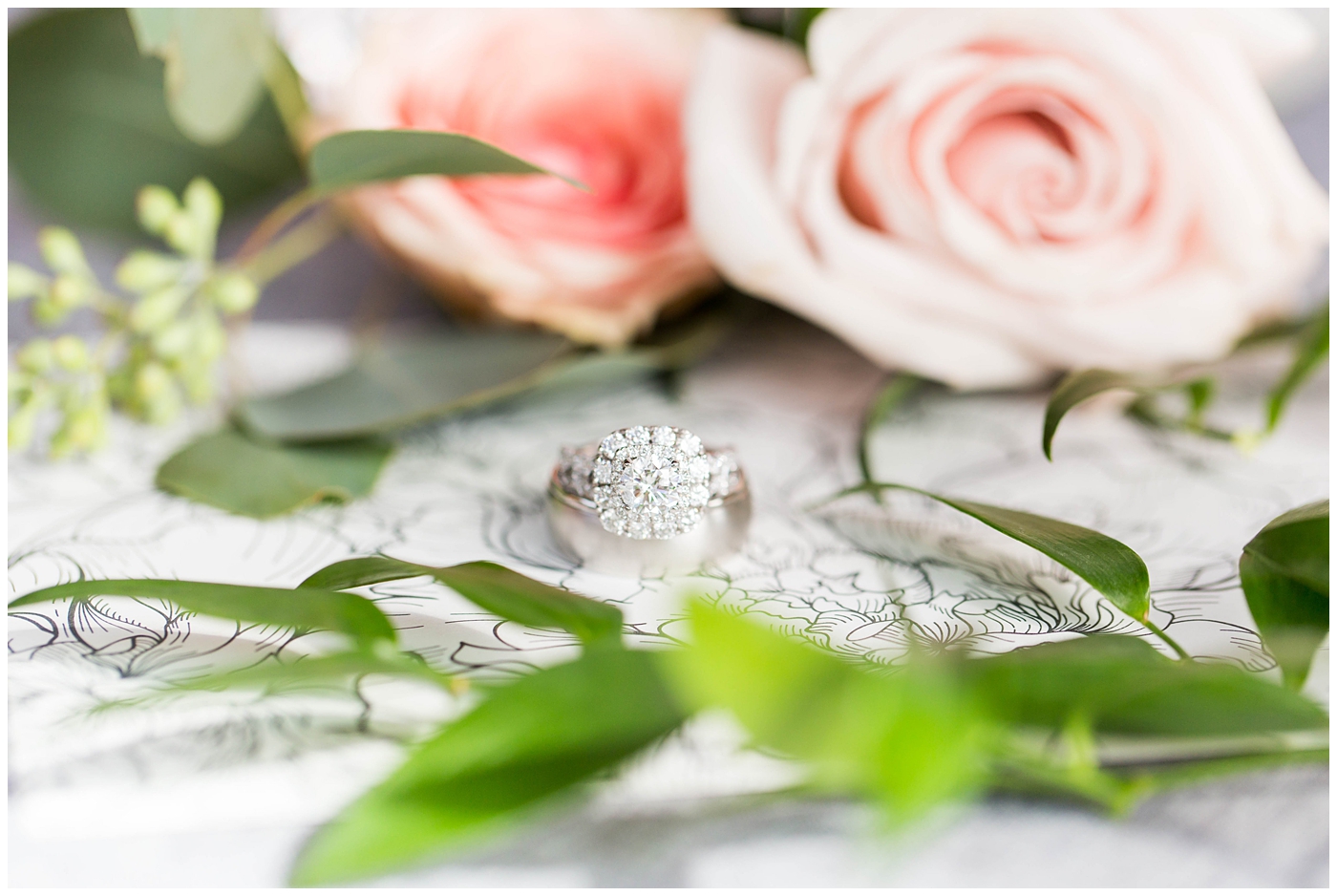 diamond wedding ring with wedding band details