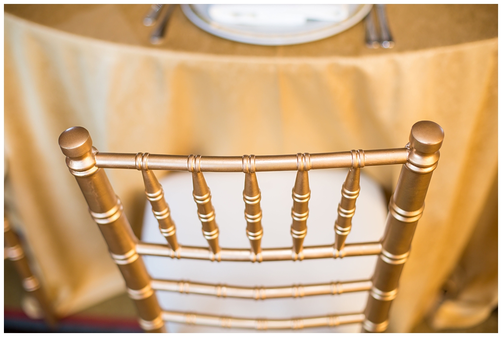 gold chair for wedding reception