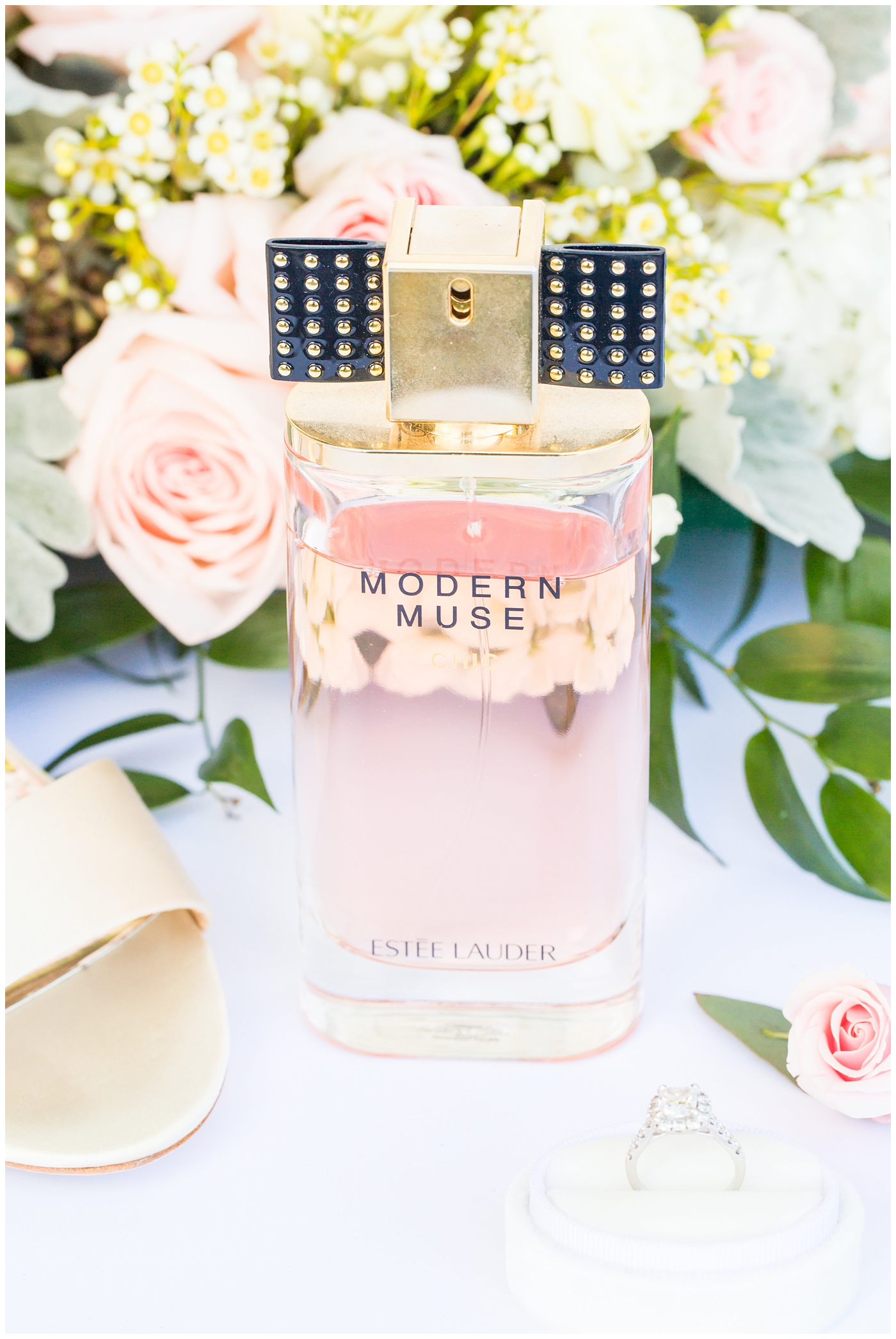 modern muse perfume wedding day detail