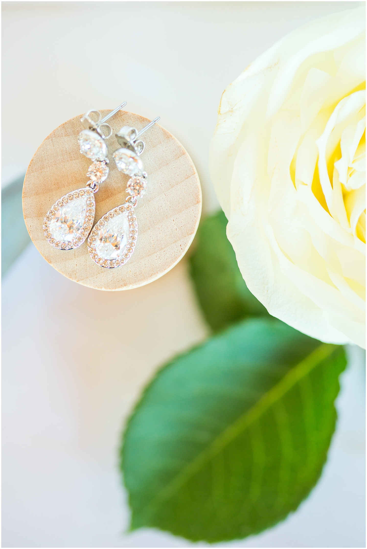 diamond hanging wedding earrings